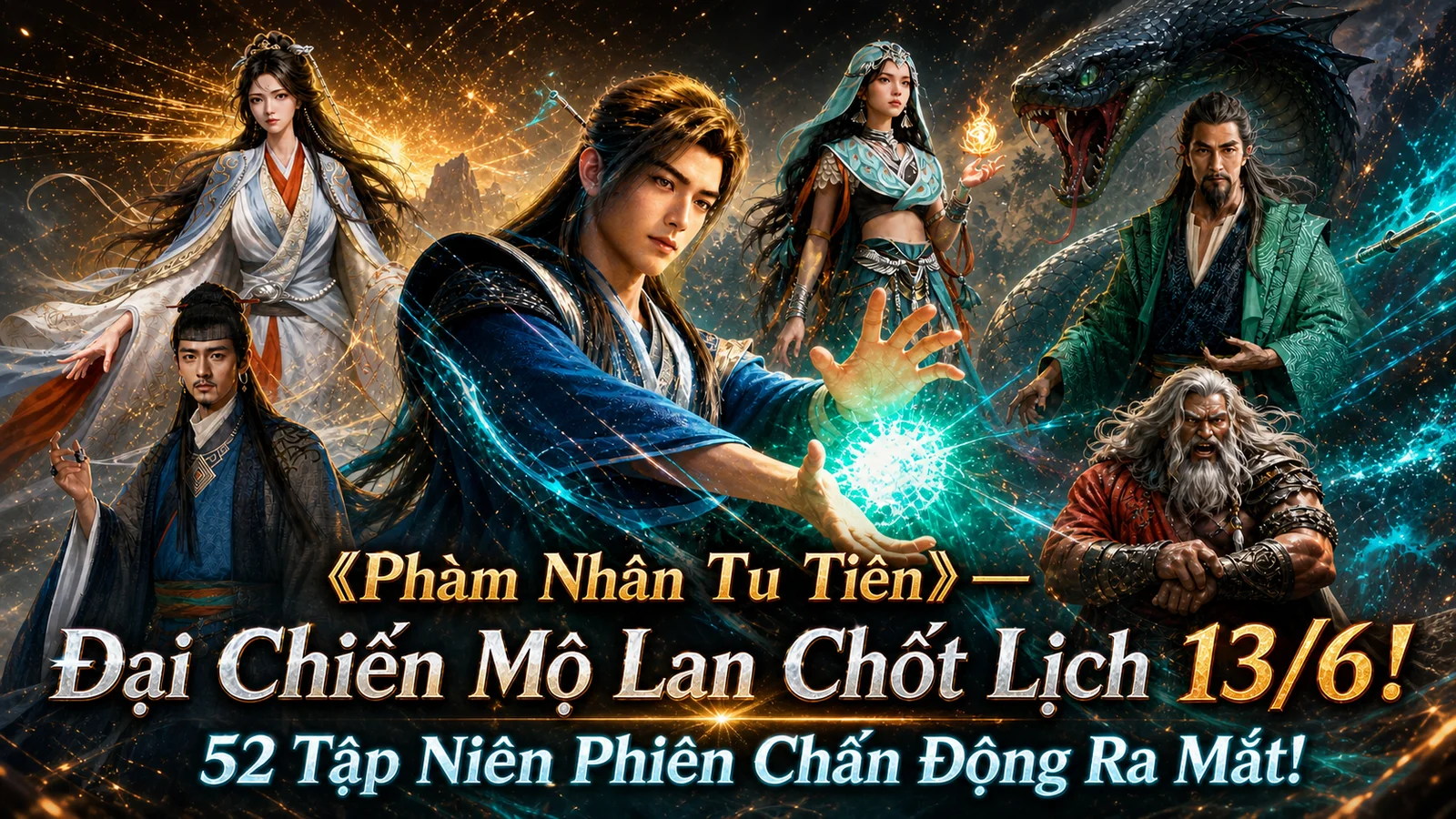 Phàm Nhân Tu Tiên — Đại Chiến Mộ Lan Chốt Lịch 13/6 ! 52 Tập Niên Phiên Chấn Động Ra Mắt!
